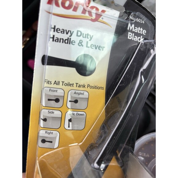 Toilet Handle Lever Matte Black Universal Fit Adjustable Flush Lever Flappers - Picture 4 of 9